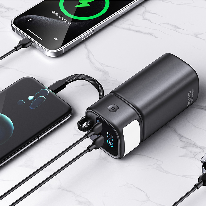 ESC-X021 100W 20,000mAh Power Bank with TFT Display & Retractable Cable