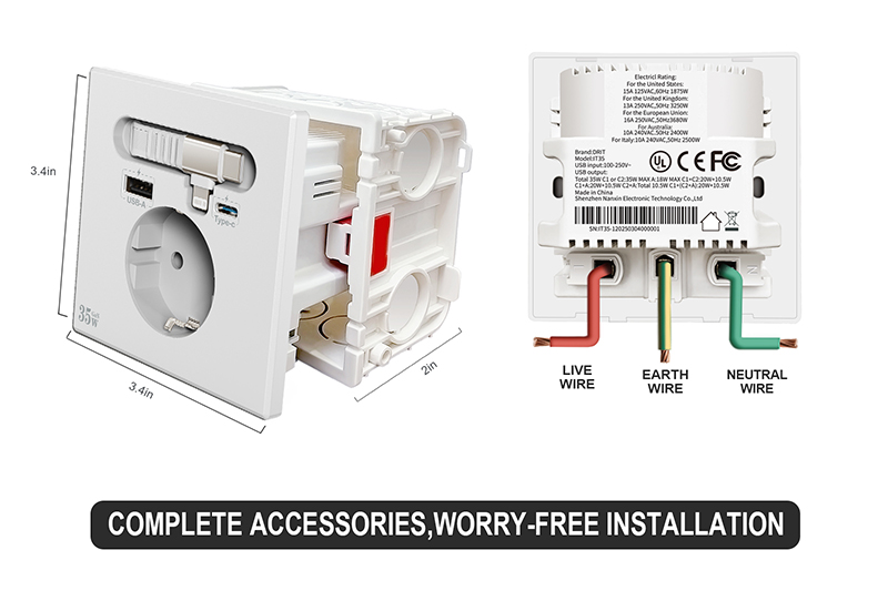 ESC-C019 Ultimate Universal 35W GaN Wall Socket
